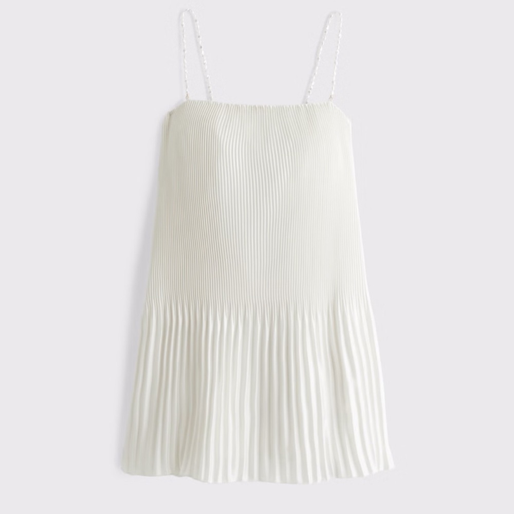 The A&F Giselle Faux Pearl Pleat Release Mini Dress M